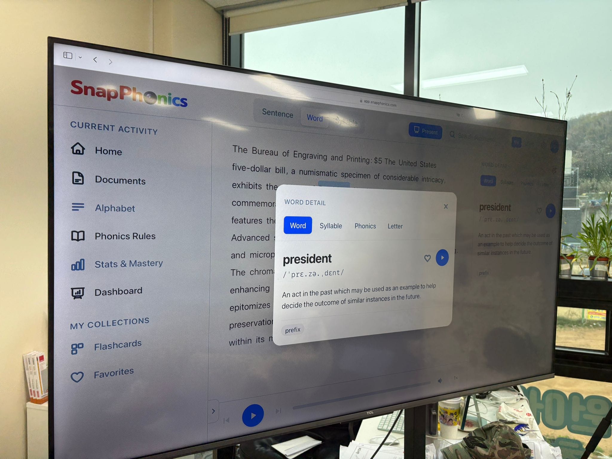 SnapPhonics in use in a Korean ESL classroom